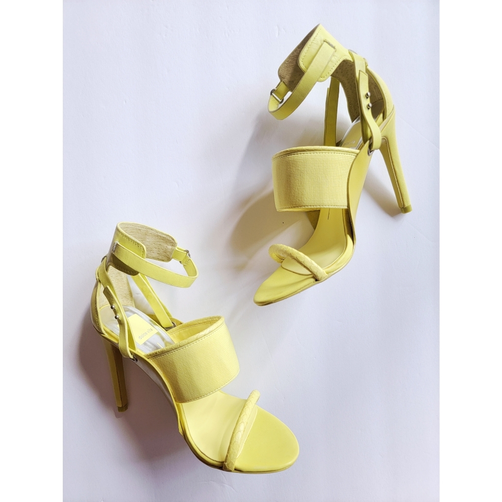 Dolce vita halton yellow strappy sandals heels - Picture 3 of 6